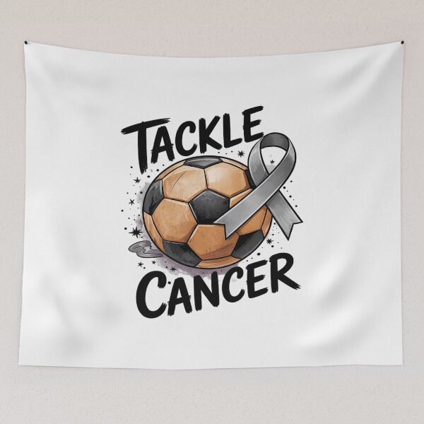 Item preview, Tackle Brain Cancer Football Gray Ribbon Awareness  designed and sold by KonopikaaArt.