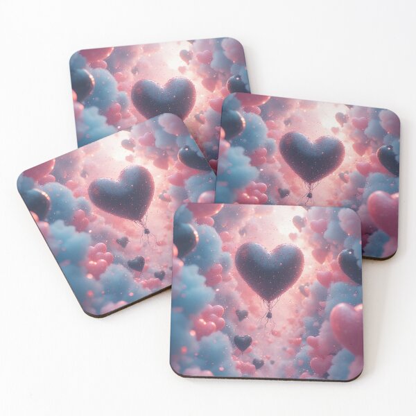 Item preview, Romantic hearts float in the cloudy sky designed and sold by Mianku | Für das Leben.