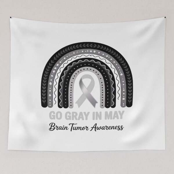 Item preview, Go Gray In May Shirt Rainbow Brain Cancer Tumor Awareness designed and sold by KonopikaaArt.