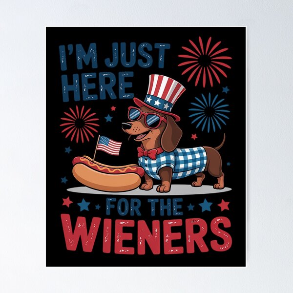 Item preview, 4Th Of July Dog Here For Wieners Dachshund Dog designed and sold by SiegridOffical.