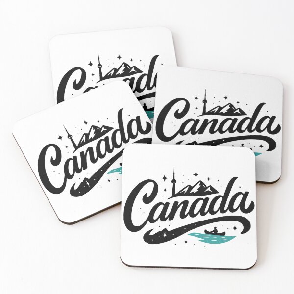 Item preview, Canada Adventure Typography Design | Mountain Canoe Travel Illustration designed and sold by Imaginationbeyond.