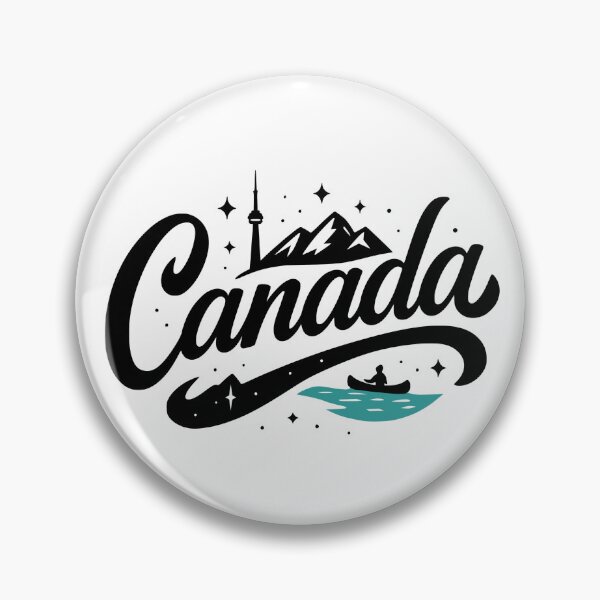 Item preview, Canada Adventure Typography Design | Mountain Canoe Travel Illustration designed and sold by Imaginationbeyond.