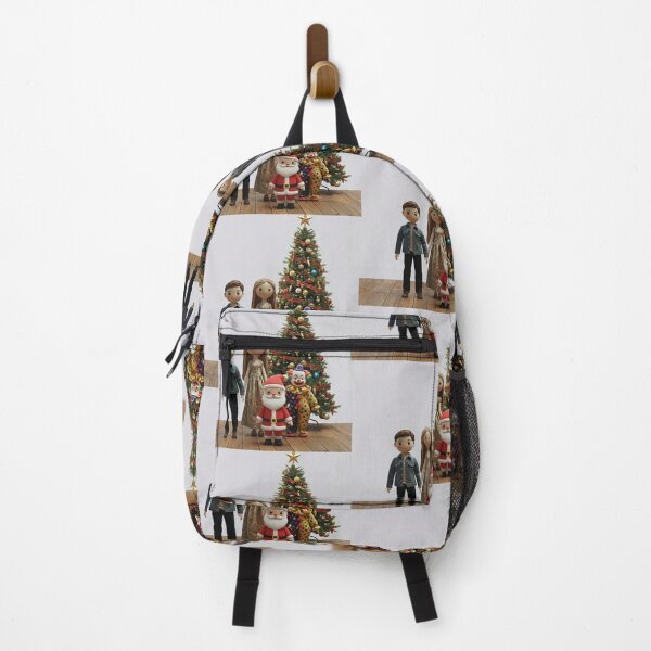 Item preview, Festive Christmas Family with Santa & Clown by Decorated Tree designed and sold by DroolWorthyUS.