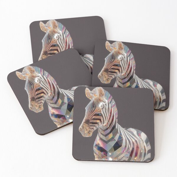 Item preview, Geometric Crystal Zebra Abstract designed and sold by ChinzorigBAY.