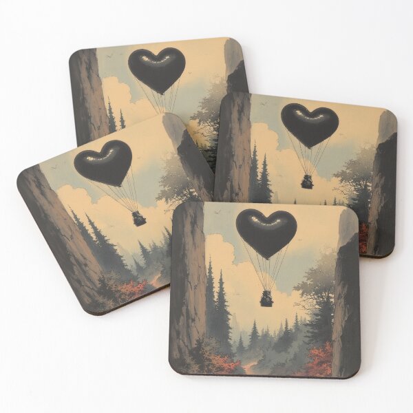 Item preview, Hot air balloon over forest path designed and sold by Mianku | Für das Leben.