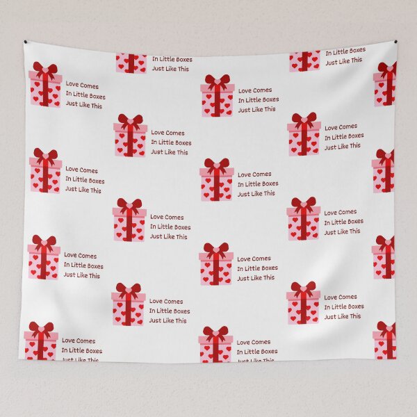 Item preview, Heart Patterned Valentine's Box "Love Comes In Little Boxes" Art designed and sold by Jirada.