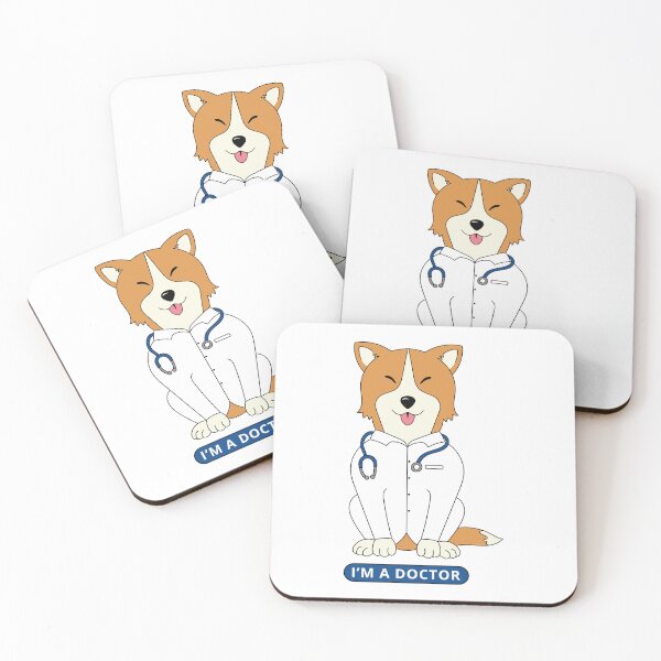 Item preview, Cute Dog Doctor – Funny Cartoon Dog in Medical Outfit I’m a Doctor designed and sold by Marshallamoakohene.