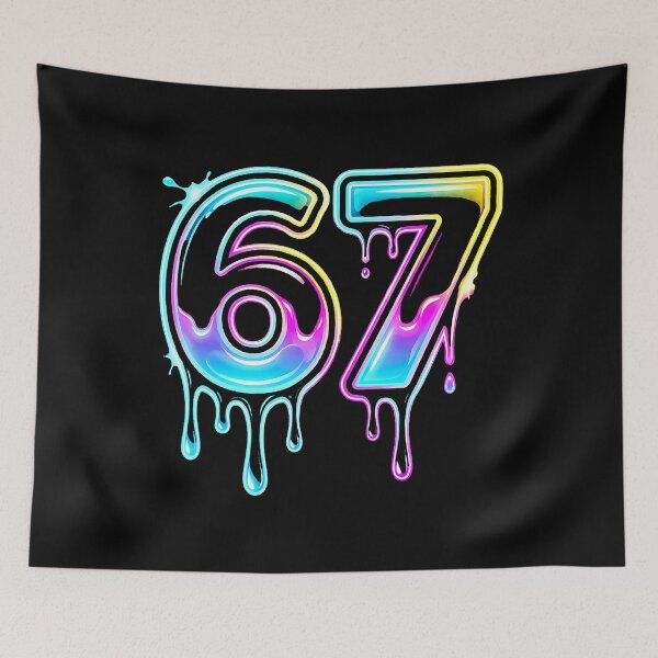 Item preview, Meme genial de goteo de helado Six Seven 67 Divertido 6 7 Niños Jóvenes designed and sold by RylynKaub86.