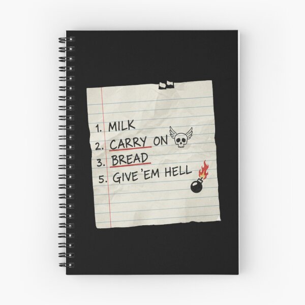Item preview, Emo To-Do List - Carry On & Give 'em Hell designed and sold by MotivaChic.