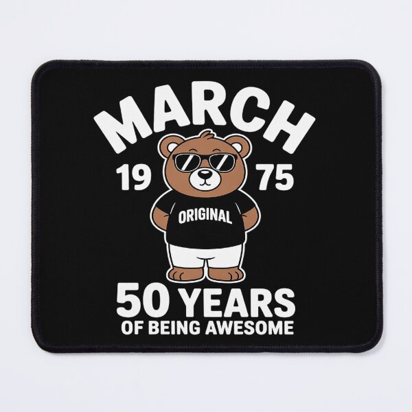 Item preview, March 50th Birthday Men Women 1975 Awesome designed and sold by VerseFarm.