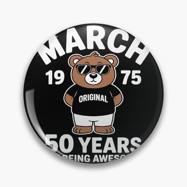 Item preview, March 50th Birthday Men Women 1975 Awesome designed and sold by VerseFarm.