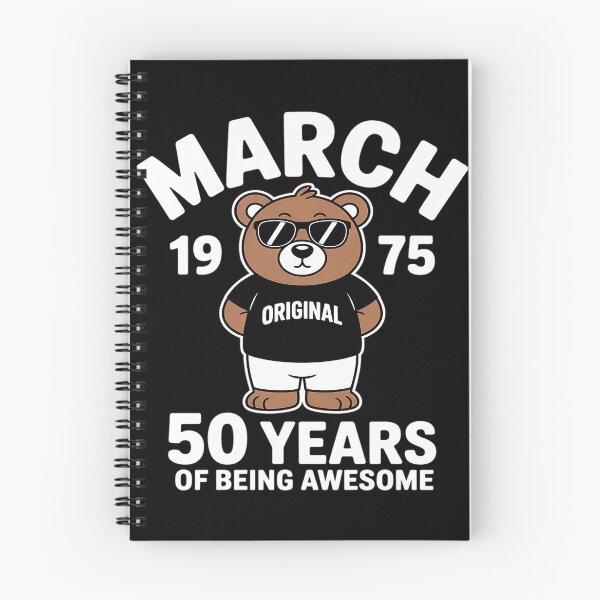 Item preview, March 50th Birthday Men Women 1975 Awesome designed and sold by VerseFarm.