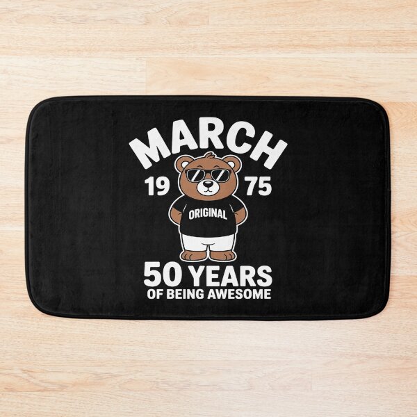 Item preview, March 50th Birthday Men Women 1975 Awesome designed and sold by VerseFarm.