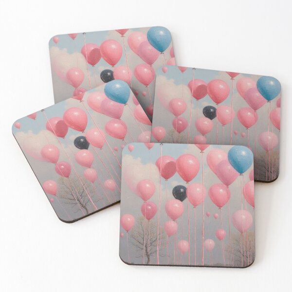 Item preview, Floating balloons over a gentle landscape designed and sold by Mianku | Für das Leben.