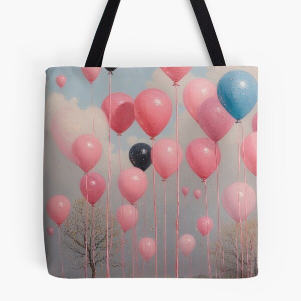 Item preview, Floating balloons over a gentle landscape designed and sold by Mianku | Für das Leben.