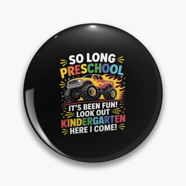 Item preview, Kids Monster Truck So Long Preschool Graduation designed and sold by HORIZBoutique.