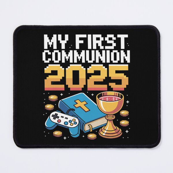 Item preview, Kids My First Communion 2025 Boys Girls Gamer Pixel Faith designed and sold by HORIZBoutique.