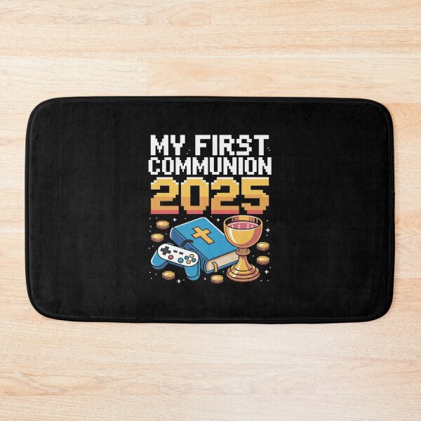 Item preview, Kids My First Communion 2025 Boys Girls Gamer Pixel Faith designed and sold by HORIZBoutique.