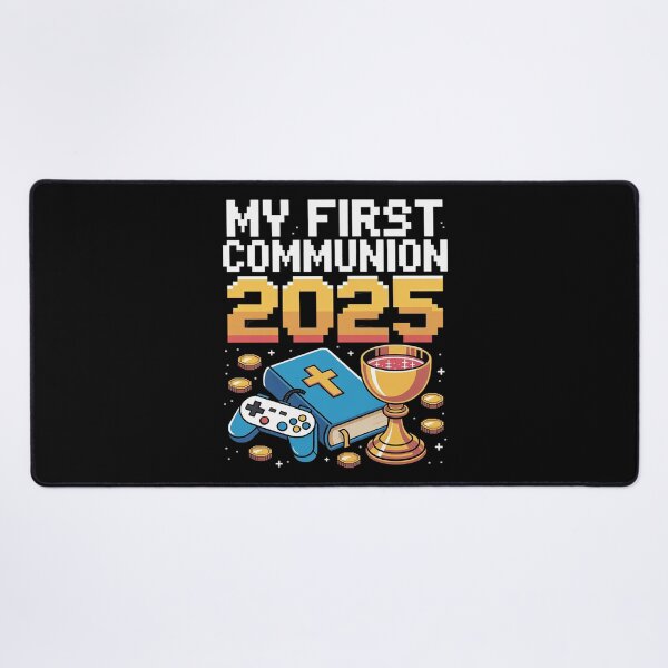 Item preview, Kids My First Communion 2025 Boys Girls Gamer Pixel Faith designed and sold by HORIZBoutique.