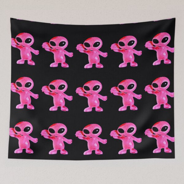 Item preview, Bubble Gum Pink Alien with Hamburger by ElitebyElise designed and sold by ElitebyElise.