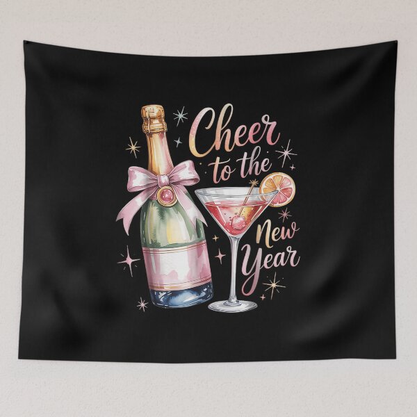 Item preview, Cheer To The New Year Champagne Celebration Illustration designed and sold by Capisedo.