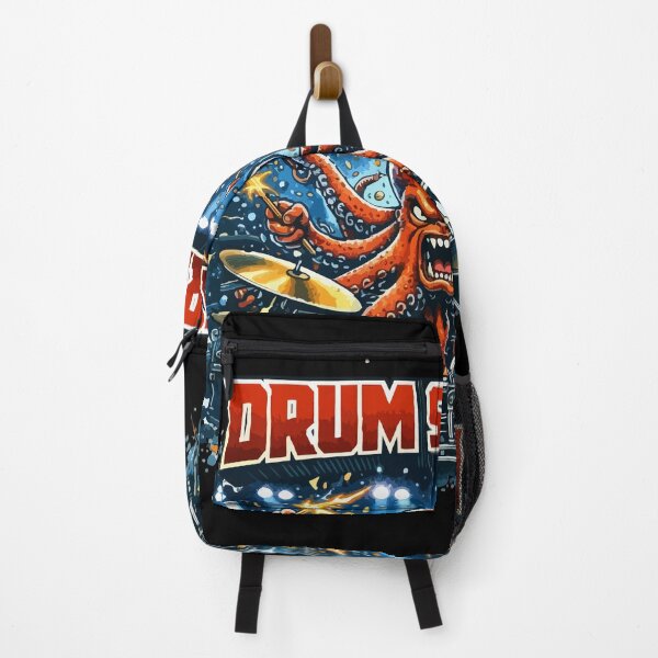 Item preview, Drum Storm Octopus Drummer – Heavy Metal Drum Kit Concert Illustration designed and sold by BeetleDots.