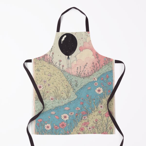 Item preview, Pastel-colored landscape with a black balloon. designed and sold by Mianku | Für das Leben.