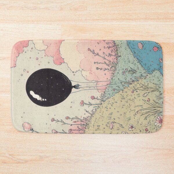 Item preview, Pastel-colored landscape with a black balloon. designed and sold by Mianku | Für das Leben.