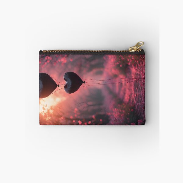 Item preview, Love path with heart-shaped balloons at sunrise designed and sold by Mianku | Für das Leben.
