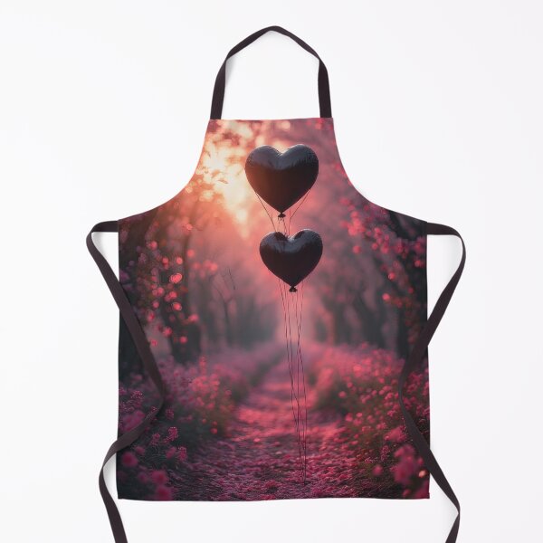 Item preview, Love path with heart-shaped balloons at sunrise designed and sold by Mianku | Für das Leben.