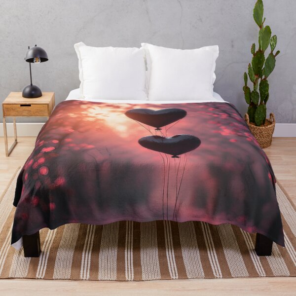Item preview, Love path with heart-shaped balloons at sunrise designed and sold by Mianku | Für das Leben.