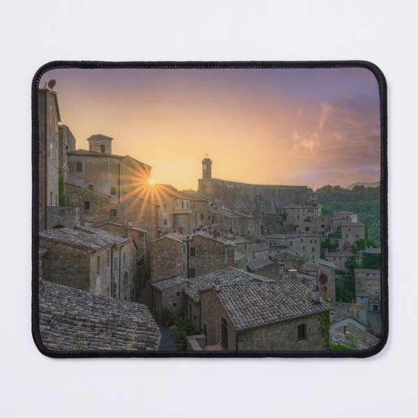 Item preview, Sorano village on tuff at sunset. Tuscany, Italy designed and sold by Stefano Orazzini.