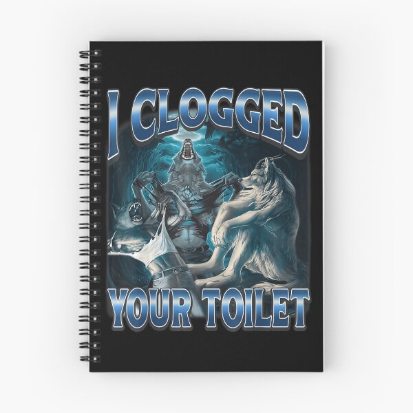 Item preview, I Clogged Your Toilet Dark Fantasy Wolves Humor Illustration designed and sold by Capisedo.