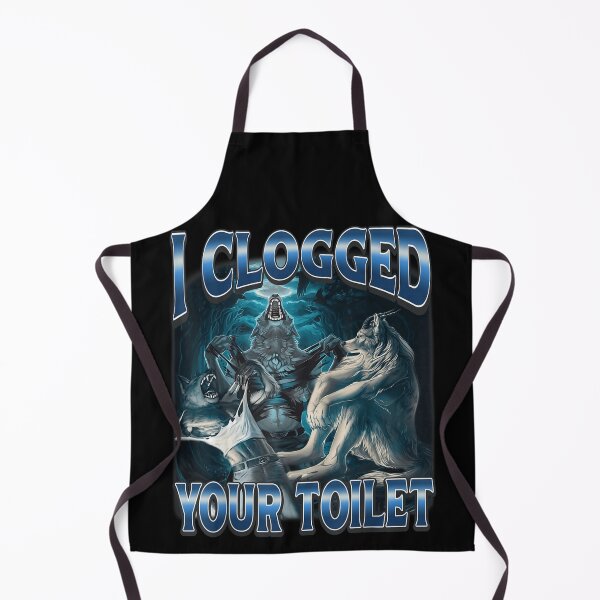 Item preview, I Clogged Your Toilet Dark Fantasy Wolves Humor Illustration designed and sold by Capisedo.