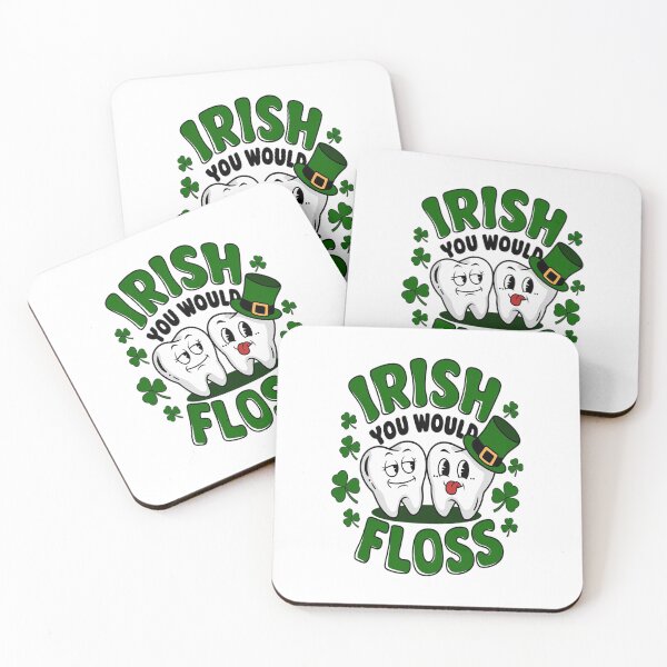 Item preview, Irish You Would Floss Dental Dentist Saint Patrick's Day  designed and sold by KonopikaaArt.