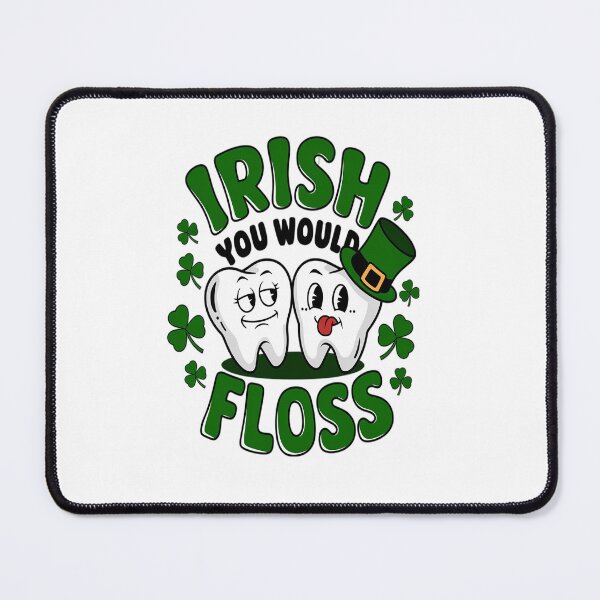 Item preview, Irish You Would Floss Dental Dentist Saint Patrick's Day designed and sold by KonopikaaArt.