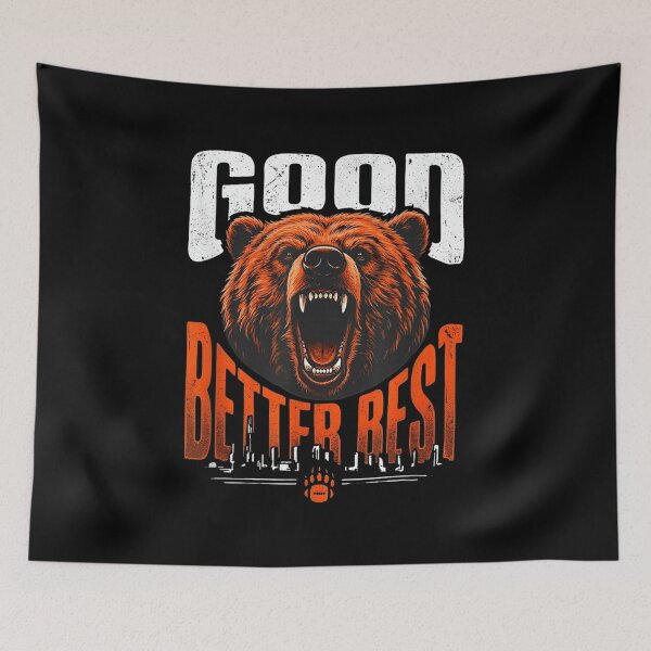 Item preview, Good Better Best Fierce Bear Motivation Vintage Graphic designed and sold by Capisedo.