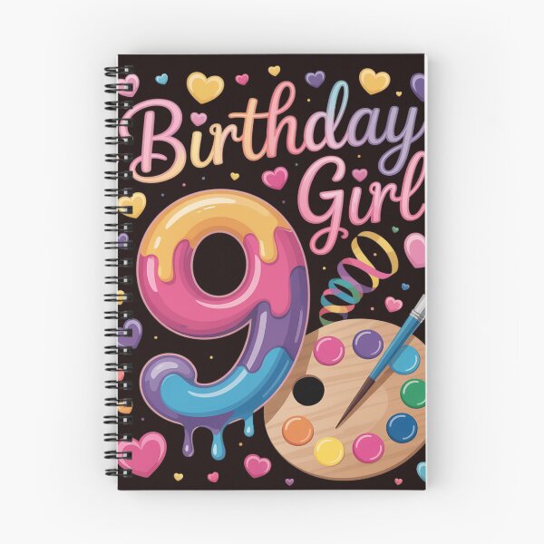 Item preview, 9th Birthday, Girl 9 Years, Painting Art, Number 9 designed and sold by hettingerchaim.