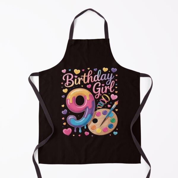 Item preview, 9th Birthday, Girl 9 Years, Painting Art, Number 9 designed and sold by hettingerchaim.