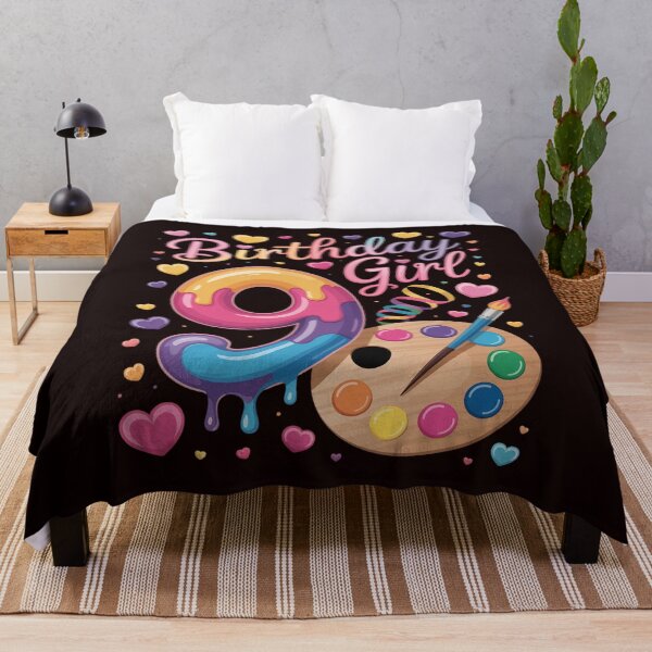 Item preview, 9th Birthday, Girl 9 Years, Painting Art, Number 9 designed and sold by hettingerchaim.
