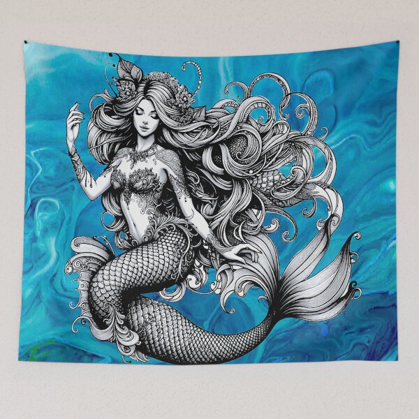 Item preview, Mermaid in Water designed and sold by ViaARTfactory.