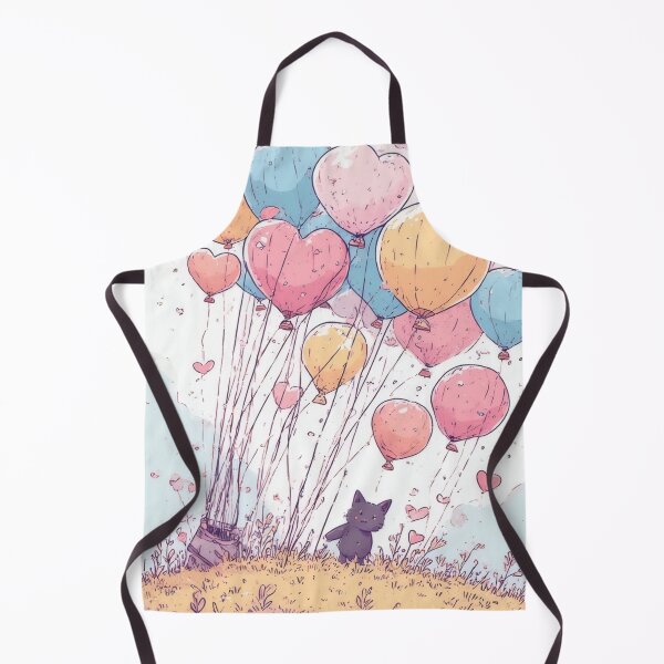 Item preview, Cat looks at colorful balloons in the sky designed and sold by Mianku | Für das Leben.