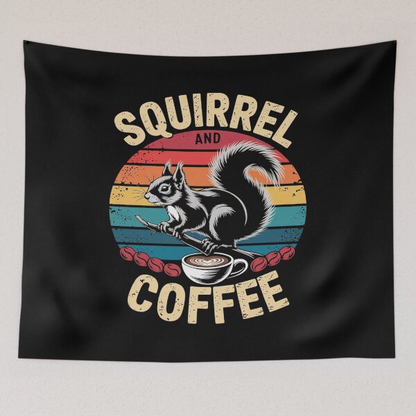Item preview, Fun Vintage Pet Theme Lover I like Squirrel And Coffee  designed and sold by RsFilsingerArt.
