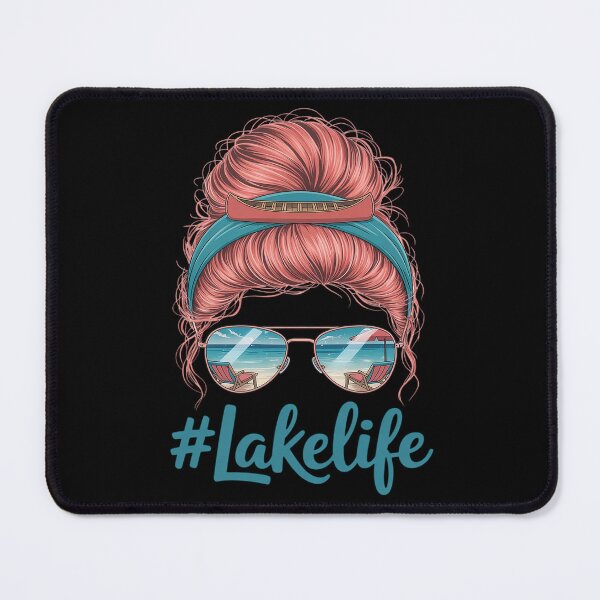 Item preview, Lake Life Messy Bun Kayak Sunglasses Summer Vacation designed and sold by HORIZBoutique.