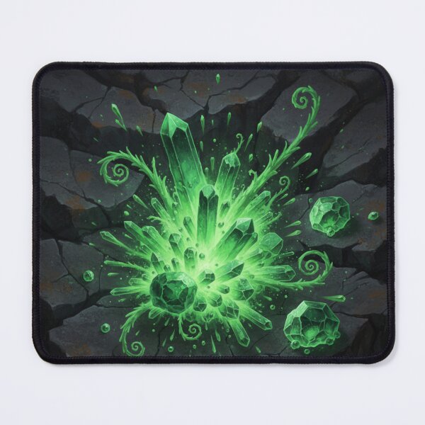 Item preview, Earthbending Emerald Green Black Stone Art designed and sold by RedOrBlueIts4U.