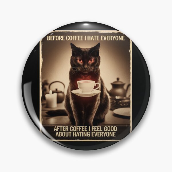 Item preview, Funny Black Cat lover Coffee Meme Sarcastic Humor designed and sold by RsFilsingerArt.