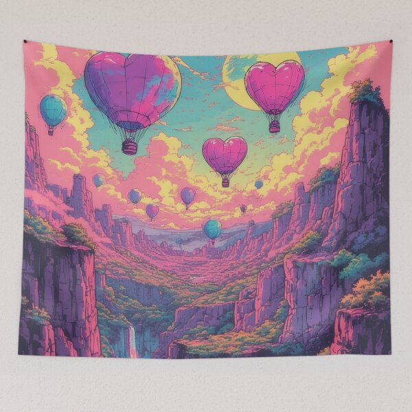 Item preview, Romantic hot air balloon ride over a colorful gorge designed and sold by Mianku | Für das Leben.