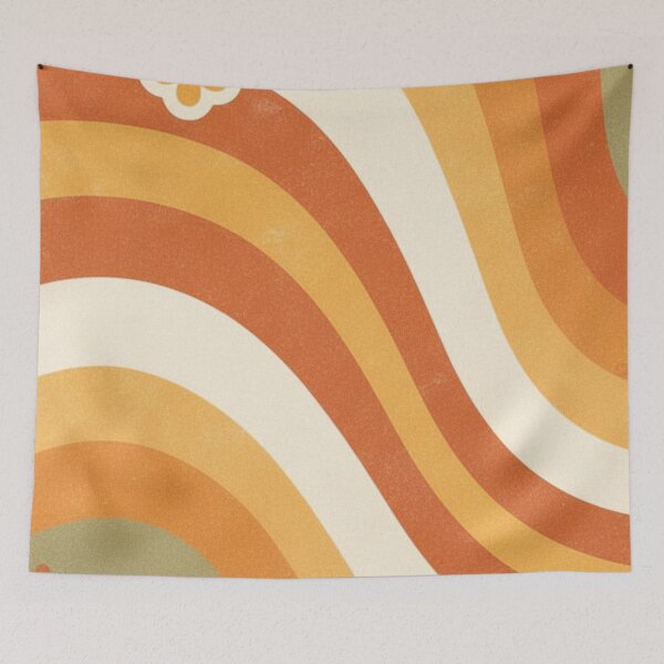 Item preview, Groovy Retro 70s Aesthetic - Vintage Earthy Orange and Brown Typography designed and sold by anandsiva2703.