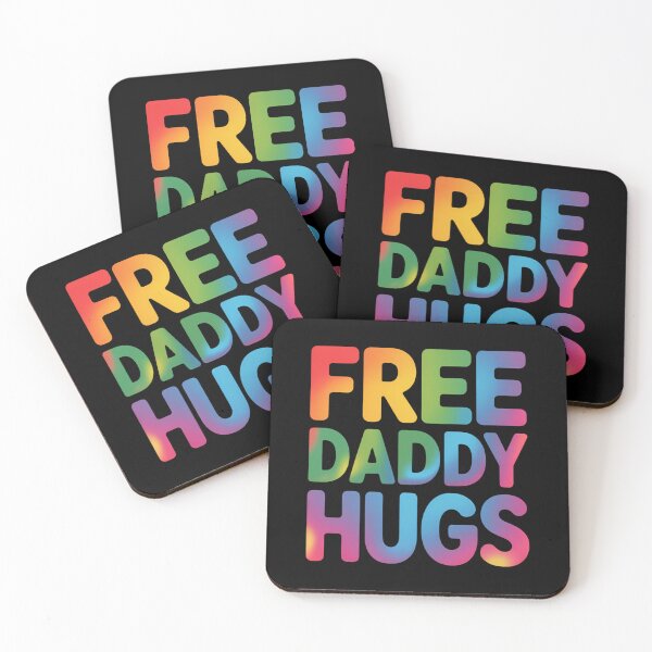 Item preview, Free Daddy Hugs LGBT Pride Month Colorful Rainbow LGBTQ Dad designed and sold by JonathalIngham.