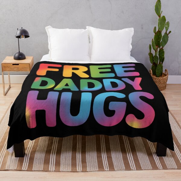 Item preview, Free Daddy Hugs LGBT Pride Month Colorful Rainbow LGBTQ Dad designed and sold by JonathalIngham.